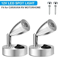 SUPAREE - Luz LED de Lectura de 12V- Interruptor Ajustable- Luz Cálida para Caravana- Barco- Luz Interior LED (2…